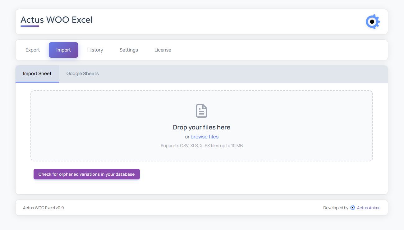 Import Sheet - Import your updated products